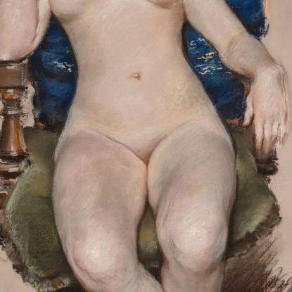 Senza Titolo Nudo Che Riposa Su Una Sedia William Merritt Chase wmc106 quadro stampato su tela
