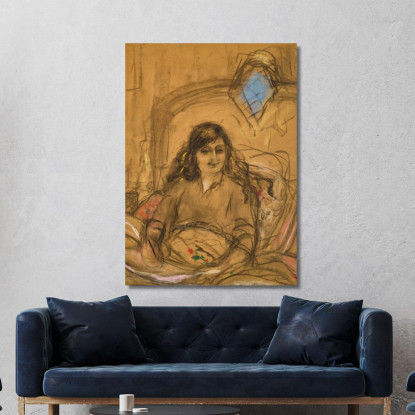 Studio Per Il Ritratto Della Contessa Anna De Noailles Édouard Vuillard evu26 quadro stampato su tela