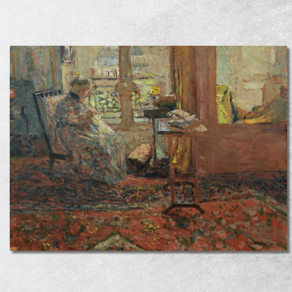 La Sarta Davanti Alla Finestra Édouard Vuillard evu47 quadro stampato su tela