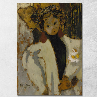 La Donna Con Le Margherite Édouard Vuillard evu50 quadro stampato su tela