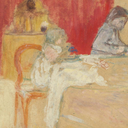 I Bambini Roussel A Tavola Édouard Vuillard evu84 quadro stampato su tela