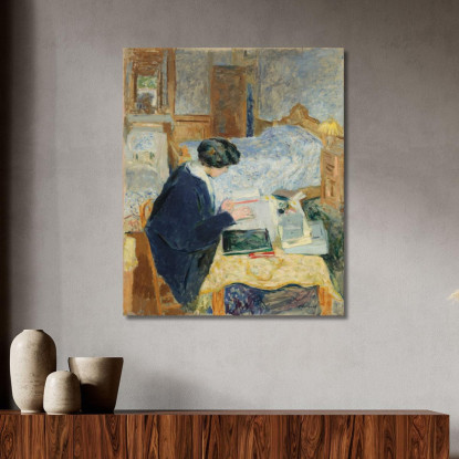 Lucy Hessel Leggendo Lucy Hessel Lisant Édouard Vuillard evu89 quadro stampato su tela