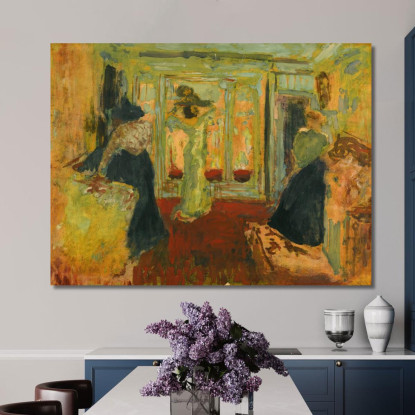 Madame Hessel Al Modiste Édouard Vuillard evu100 quadro stampato su tela