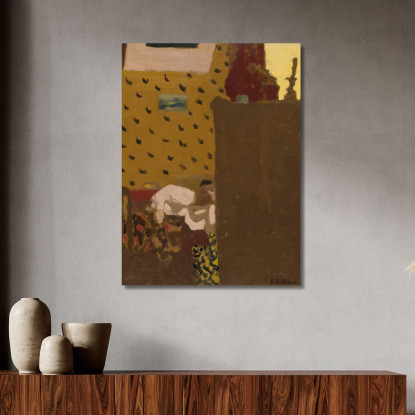 Madame Roussel Alla Cassettiera Édouard Vuillard evu106 quadro stampato su tela