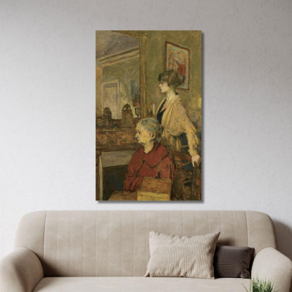 Madame Vuillard E Annette Rue De Calais Édouard Vuillard evu110 quadro stampato su tela