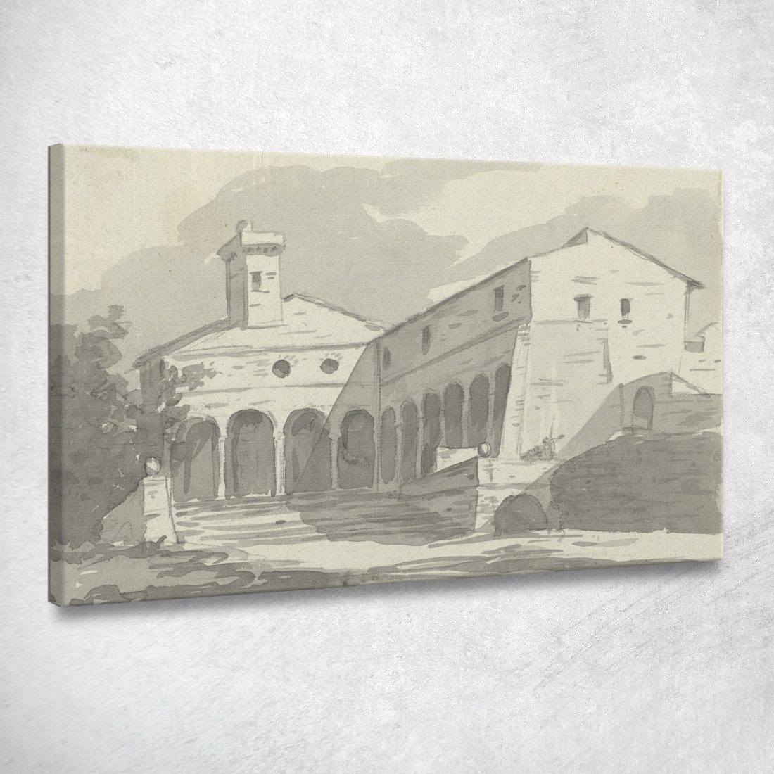 Chiesa Di Sant'Onofrio Roma Jacques Louis David jld49 quadro stampato su tela