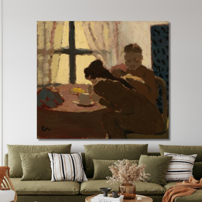 La Colazione Davanti Alla Finestra Édouard Vuillard evu135 quadro stampato su tela