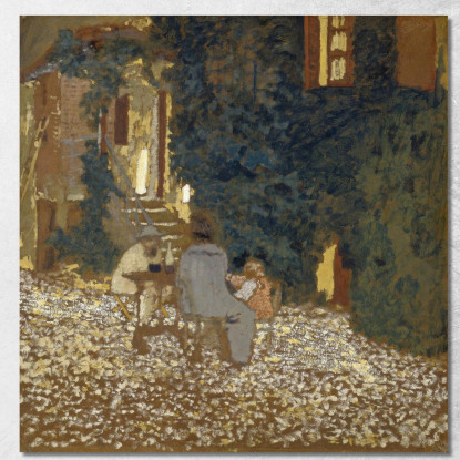 Pasto In Un Giardino Édouard Vuillard evu145 quadro stampato su tela