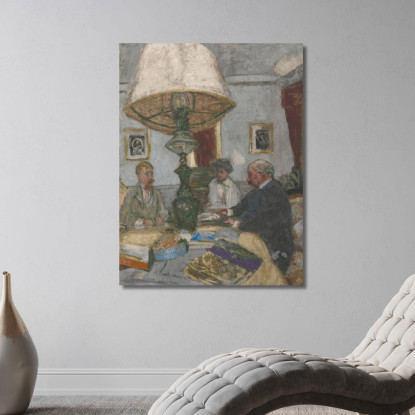 Sotto La Grande Lampada A Saint-Jacut Édouard Vuillard evu149 quadro stampato su tela