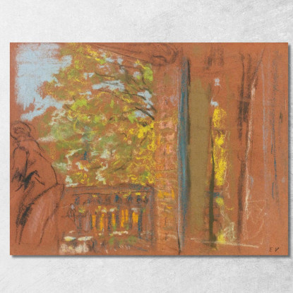 Il Balcone Della Closerie Des Genêts Vaucresson Édouard Vuillard evu154 quadro stampato su tela