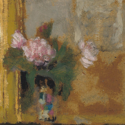 Vaso Di Fiori Su Una Mensola Del Camino Édouard Vuillard evu173 quadro stampato su tela