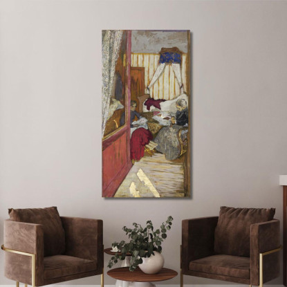 Donne Che Cuciono Édouard Vuillard evu180 quadro stampato su tela