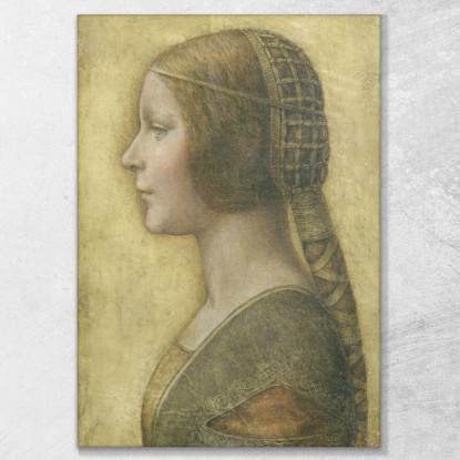 La Bella Principessa Leonardo Da Vinci ldv15 quadro stampato su tela