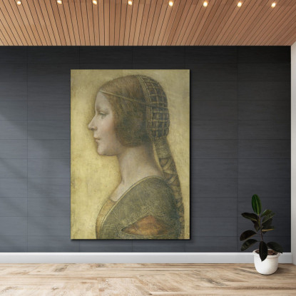 La Bella Principessa Leonardo Da Vinci ldv15 quadro stampato su tela