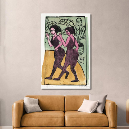 Ballerini Inglesi Di Passo 1911 Ernst Ludwig Kirchner elk31 quadro stampato su tela