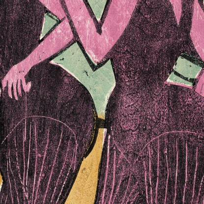 Ballerini Inglesi Di Passo 1911 Ernst Ludwig Kirchner elk31 quadro stampato su tela