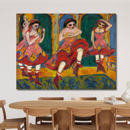 Ballerini Di Czardas Ernst Ludwig Kirchner elk32 quadro stampato su tela