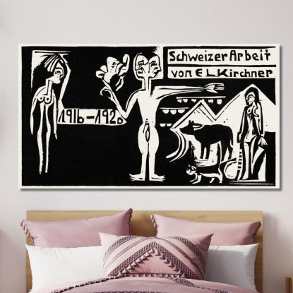 Esposizione Ernst Ludwig Kirchner elk47 quadro stampato su tela