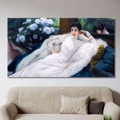 Clotilde Briatte Comtesse Pillet-Will James Tissot jts13 quadro stampato su tela