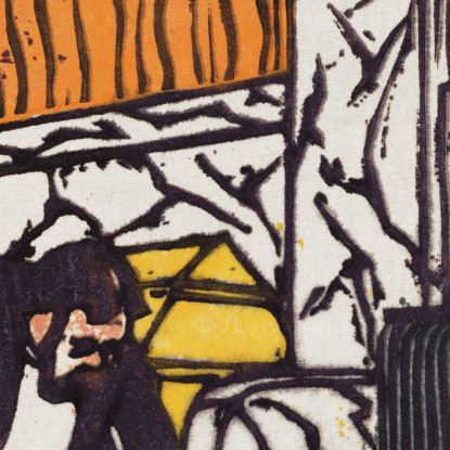 Capo Cameriere Al Café 1904 Ernst Ludwig Kirchner elk66 quadro stampato su tela