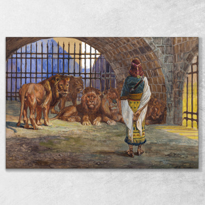 Daniele Nella Fossa Dei Leoni James Tissot jts16 quadro stampato su tela