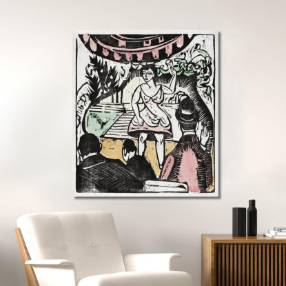 Piccolo Atto Di Varietà Con Il Cantante Ernst Ludwig Kirchner elk73 quadro stampato su tela