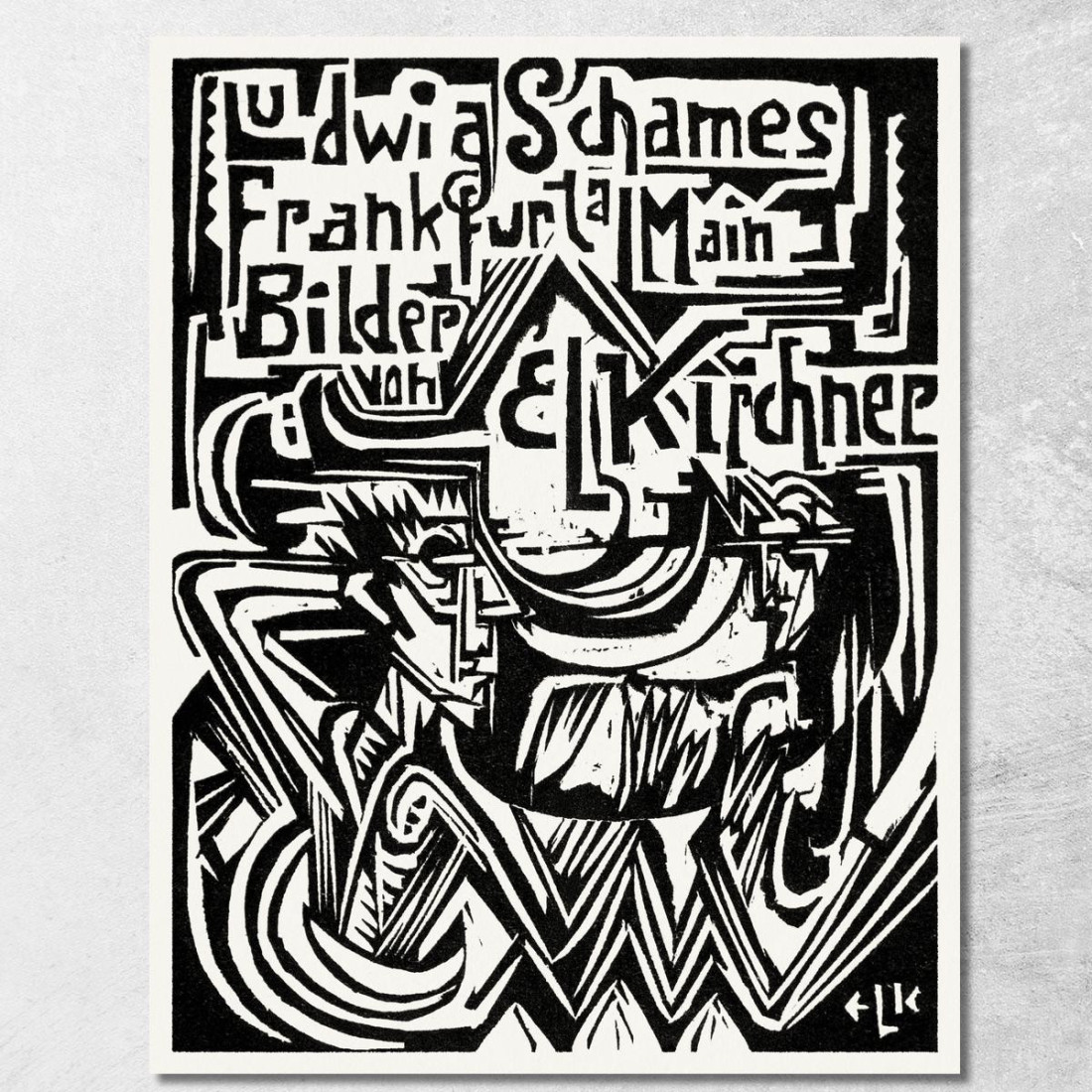Ludwig Schames Francoforte Sul Meno 1919 Ernst Ludwig Kirchner elk76 quadro stampato su tela