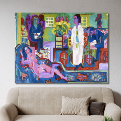 Boemia Moderna 1924 Ernst Ludwig Kirchner elk78 quadro stampato su tela