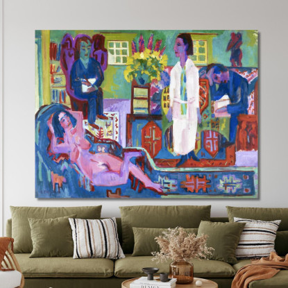 Boemia Moderna 1924 Ernst Ludwig Kirchner elk78 quadro stampato su tela