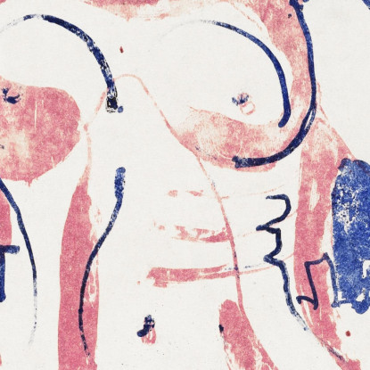 Donna Nuda 1927 Ernst Ludwig Kirchner elk88 quadro stampato su tela
