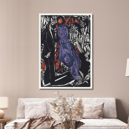 La Meravigliosa Storia Di Peter Schlemihl La Vendita Della Sua Ombra 1915 Ernst Ludwig Kirchner elk99 quadro stampato su tela