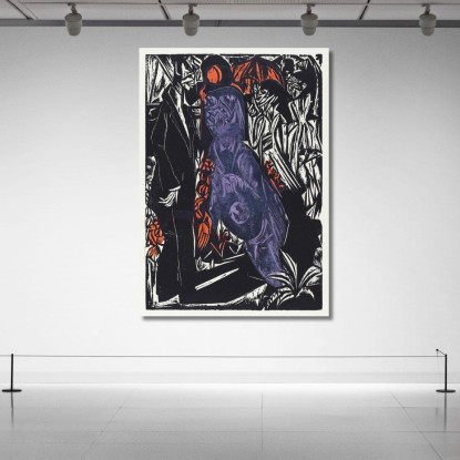 La Meravigliosa Storia Di Peter Schlemihl La Vendita Della Sua Ombra 1915 Ernst Ludwig Kirchner elk99 quadro stampato su tela