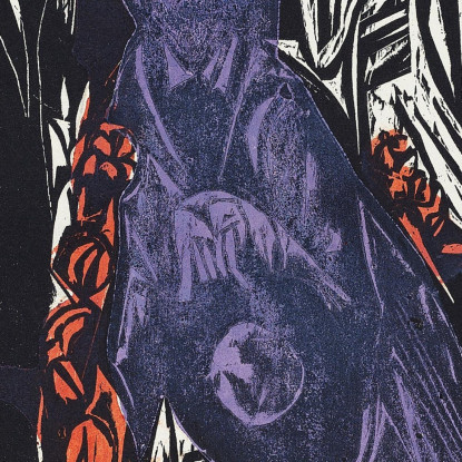 La Meravigliosa Storia Di Peter Schlemihl La Vendita Della Sua Ombra 1915 Ernst Ludwig Kirchner elk99 quadro stampato su tela