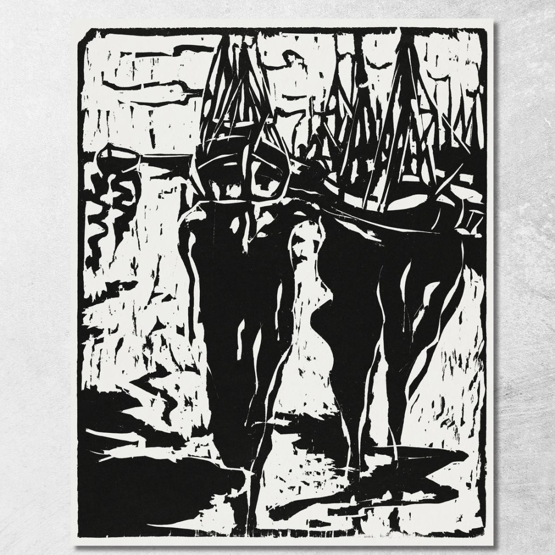 Scena Del Porto 1908 Ernst Ludwig Kirchner elk101 quadro stampato su tela