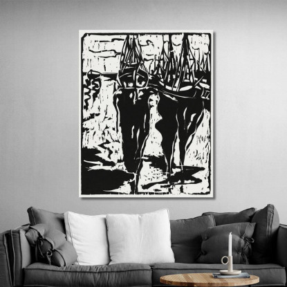 Scena Del Porto 1908 Ernst Ludwig Kirchner elk101 quadro stampato su tela