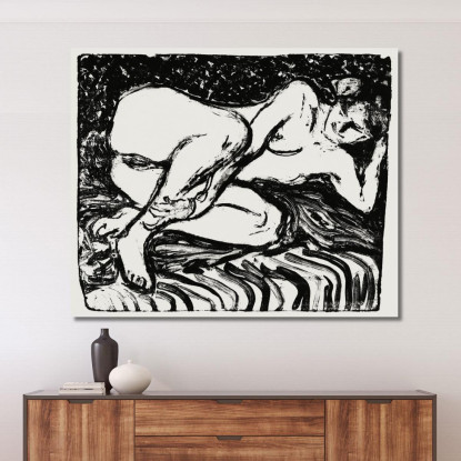 Nudo Sdraiato 1907 Ernst Ludwig Kirchner elk109 quadro stampato su tela