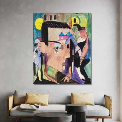 Autoritratto 1928 Ernst Ludwig Kirchner elk118 quadro stampato su tela