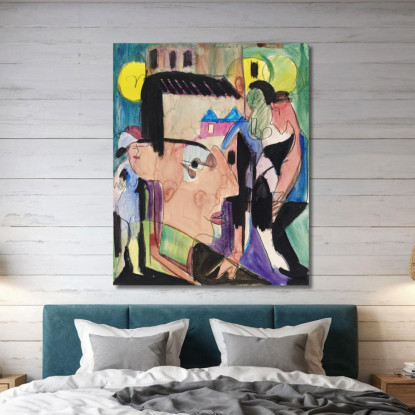 Autoritratto 1928 Ernst Ludwig Kirchner elk118 quadro stampato su tela