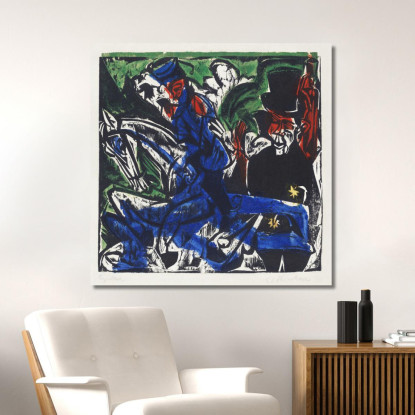 Peter Schlemihls Wundersame Geschichte Schlemihl Begegnet Dem Kleinen Grauen Mann Auf Der Straße 191 Ernst Ludwig Kirchner druck