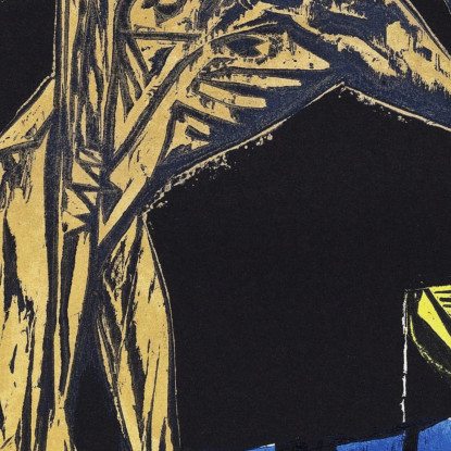 Peter Schlemihl S Wondrous Story Schlemihl In The Solitude Of His Room 1915 Ernst Ludwig Kirchner canvas print