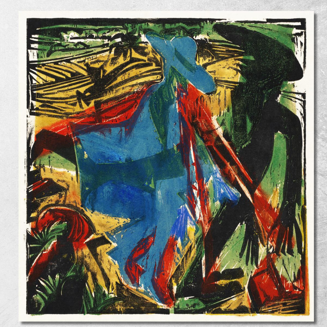 Peter Schlemihls Wundersame Geschichte Schlemihls Begegnung Mit Seinem Schatten 1915 Ernst Ludwig Kirchner drucken auf leinwand