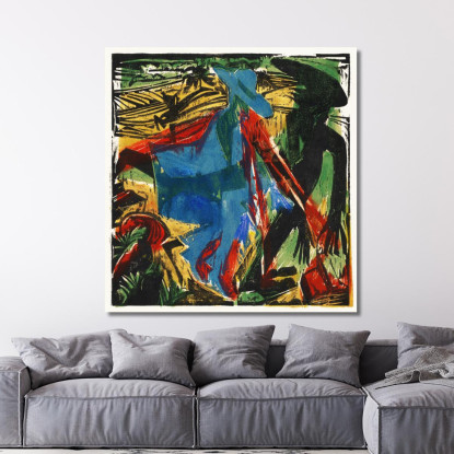 Peter Schlemihls Wundersame Geschichte Schlemihls Begegnung Mit Seinem Schatten 1915 Ernst Ludwig Kirchner drucken auf leinwand