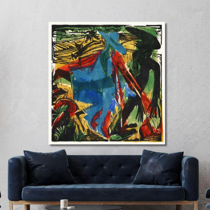 Peter Schlemihls Wundersame Geschichte Schlemihls Begegnung Mit Seinem Schatten 1915 Ernst Ludwig Kirchner drucken auf leinwand