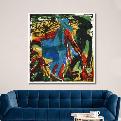 Peter Schlemihls Wundersame Geschichte Schlemihls Begegnung Mit Seinem Schatten 1915 Ernst Ludwig Kirchner drucken auf leinwand