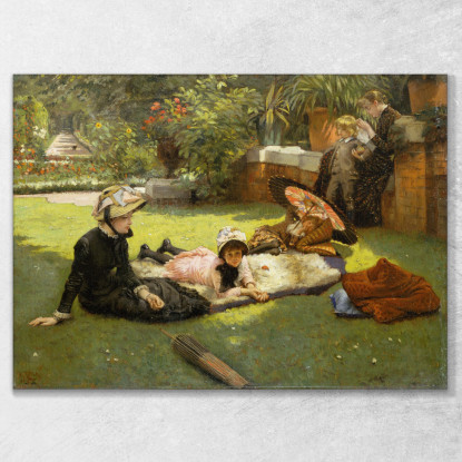 In Pieno Sole En Plein Soleil James Tissot jts35 quadro stampato su tela