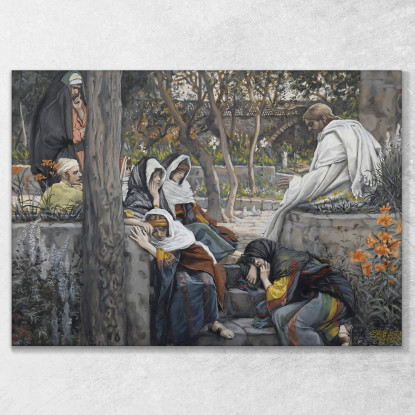 Gesù Maria Maddalena E Marta A Betania James Tissot jts43 quadro stampato su tela