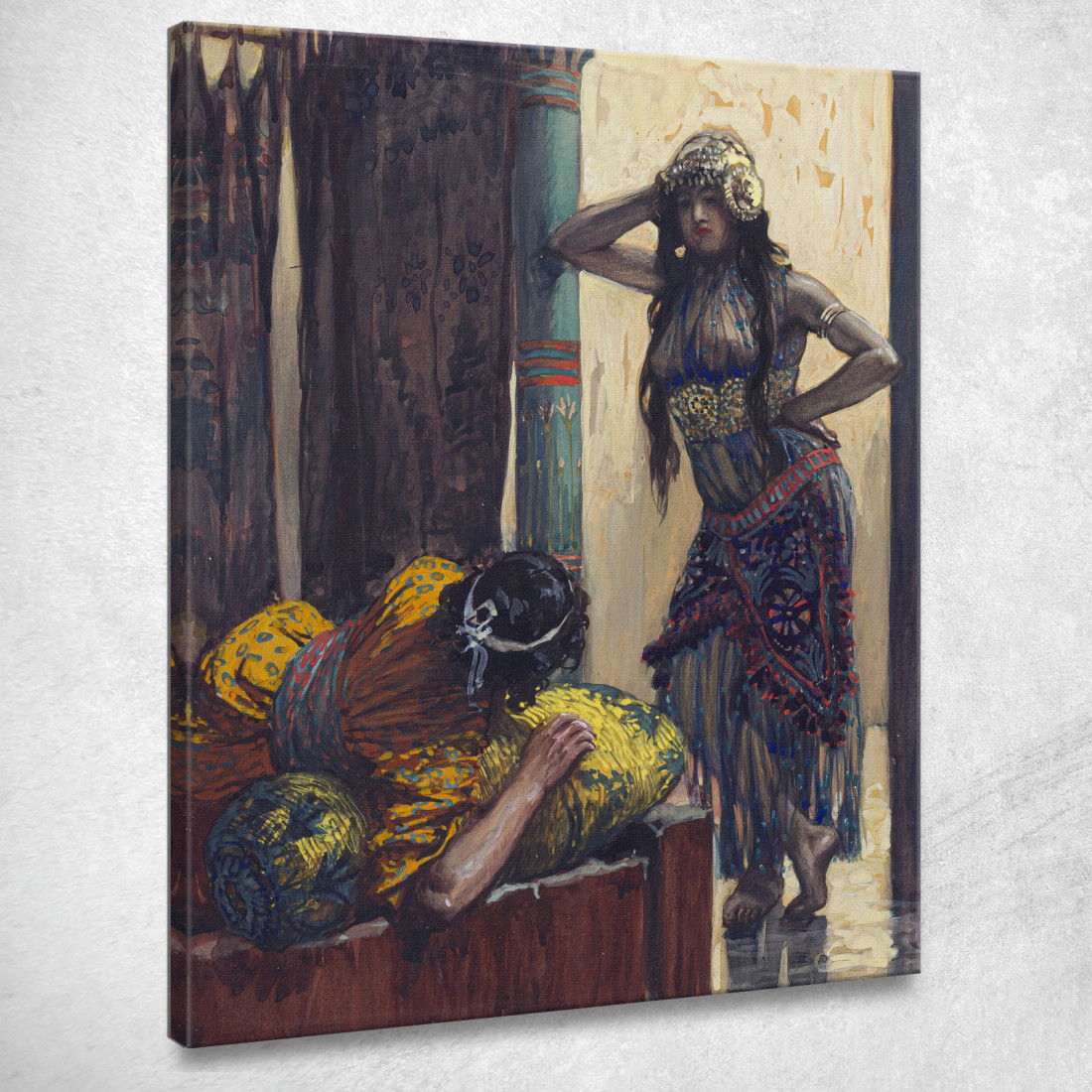 Jezebel Consiglia Achab James Tissot jts44 quadro stampato su tela