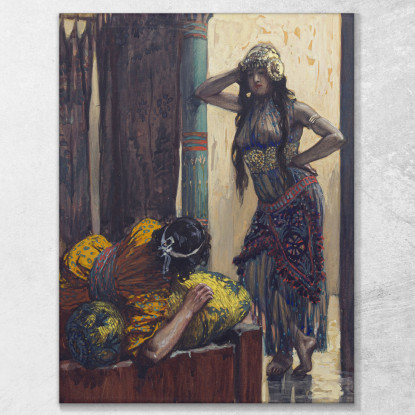 Jezebel Consiglia Achab James Tissot jts44 quadro stampato su tela