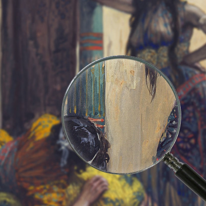 Jezebel Consiglia Achab James Tissot jts44 quadro stampato su tela
