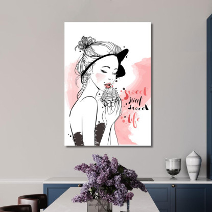 Quadro Dolce Vita Dessert Fashion fsn13 quadro stampato su tela